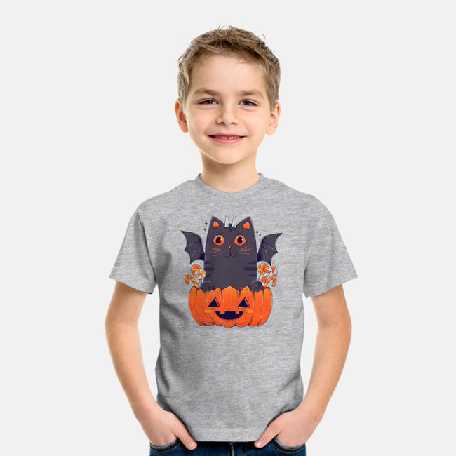 Spooky Cat-Youth-Basic-Tee-GODZILLARGE