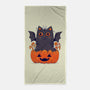 Spooky Cat-None-Beach-Towel-GODZILLARGE