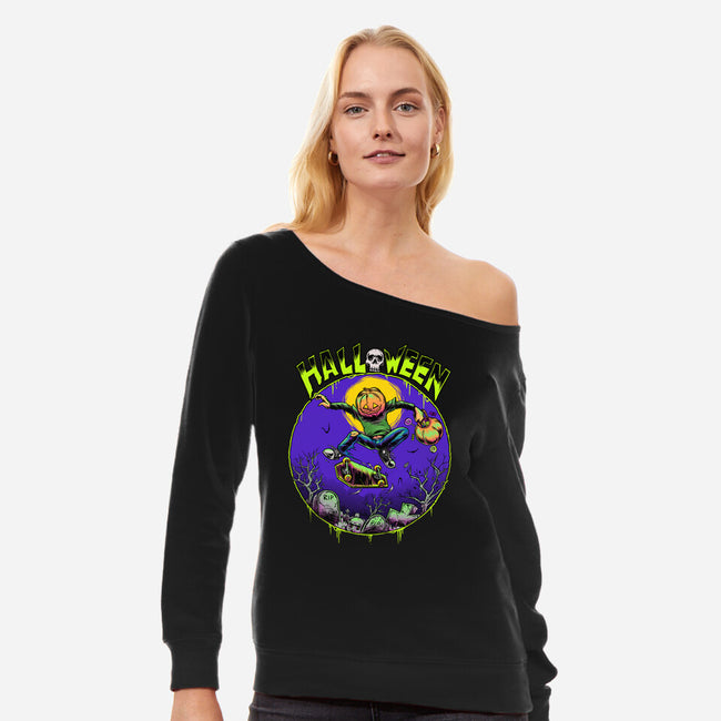 A Bag Of Tricks-Womens-Off Shoulder-Sweatshirt-joerawks