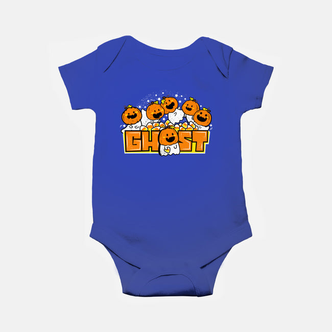 Chibi Pumpkin Ghost-Baby-Basic-Onesie-bloomgrace28