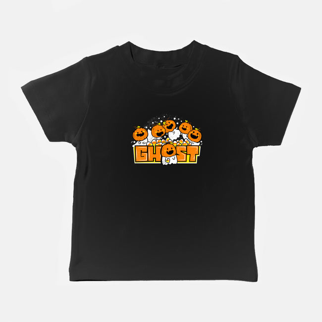 Chibi Pumpkin Ghost-Baby-Basic-Tee-bloomgrace28