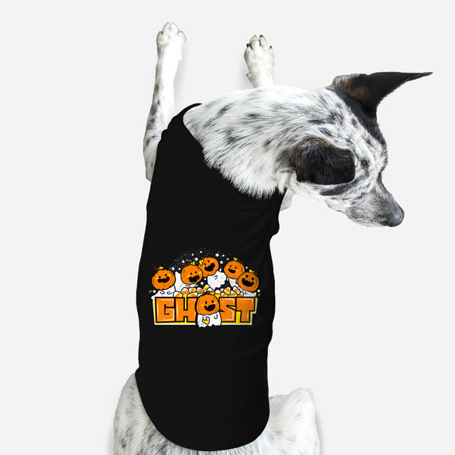 Chibi Pumpkin Ghost-Dog-Basic-Pet Tank-bloomgrace28