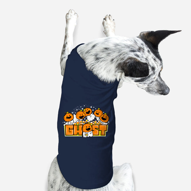 Chibi Pumpkin Ghost-Dog-Basic-Pet Tank-bloomgrace28