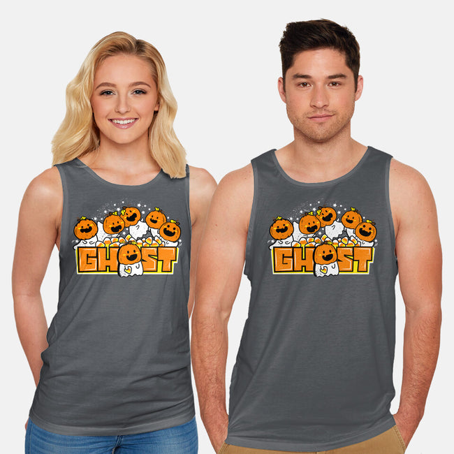 Chibi Pumpkin Ghost-Unisex-Basic-Tank-bloomgrace28