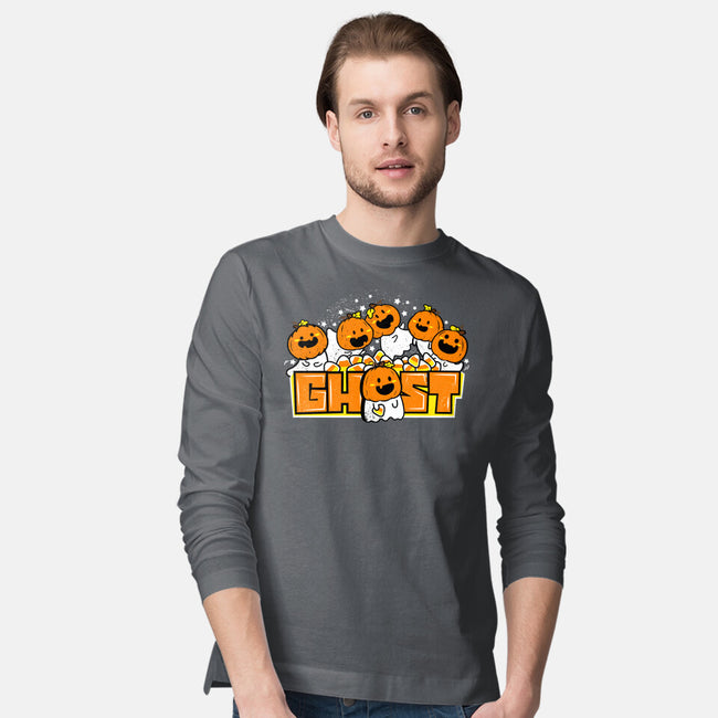 Chibi Pumpkin Ghost-Mens-Long Sleeved-Tee-bloomgrace28