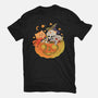 Pumpkin And Cats-Unisex-Basic-Tee-ppmid