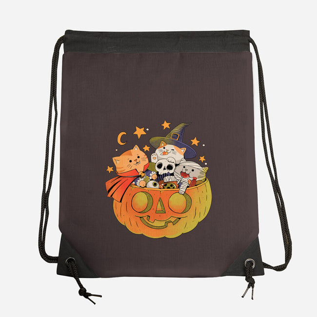 Pumpkin And Cats-None-Drawstring-Bag-ppmid