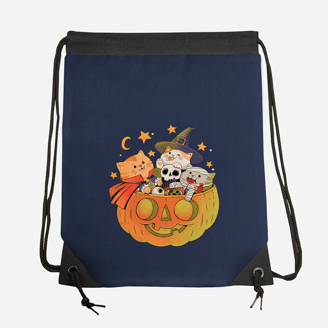 Pumpkin And Cats-None-Drawstring-Bag-ppmid