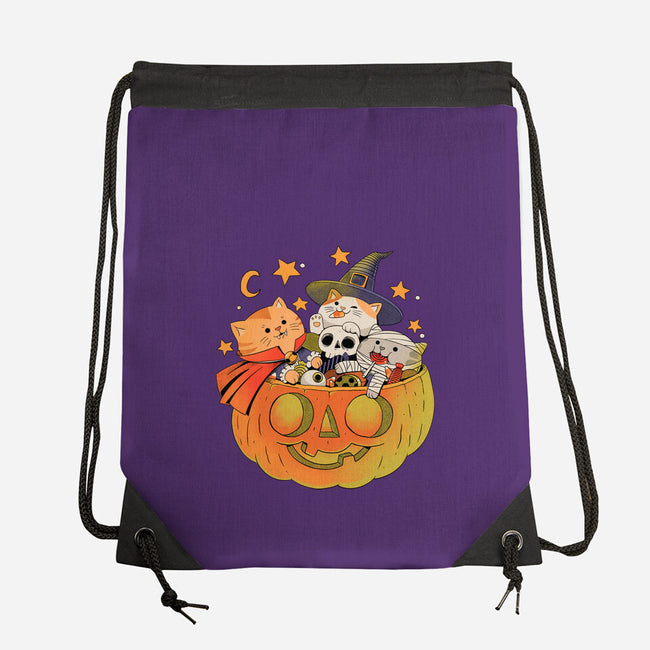 Pumpkin And Cats-None-Drawstring-Bag-ppmid