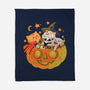 Pumpkin And Cats-None-Fleece-Blanket-ppmid