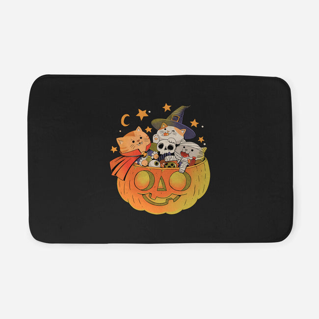 Pumpkin And Cats-None-Memory Foam-Bath Mat-ppmid