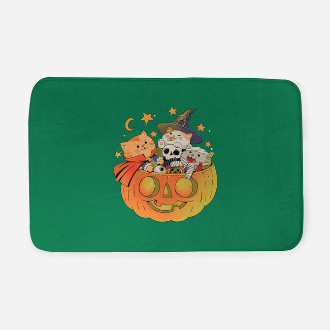 Pumpkin And Cats-None-Memory Foam-Bath Mat-ppmid