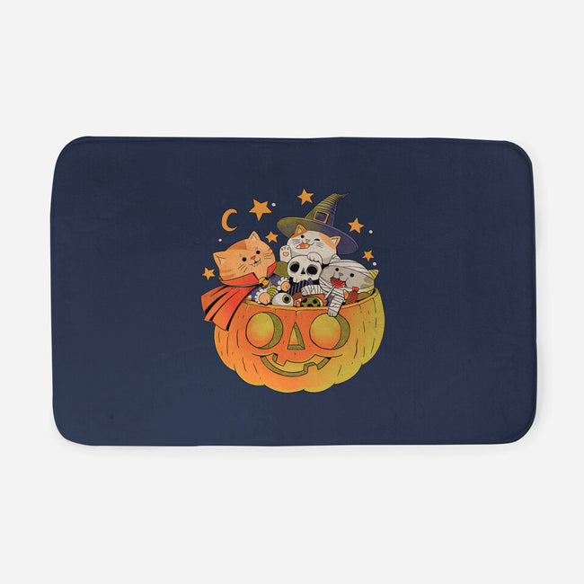 Pumpkin And Cats-None-Memory Foam-Bath Mat-ppmid