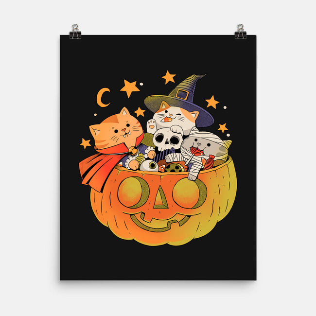 Pumpkin And Cats-None-Matte-Poster-ppmid