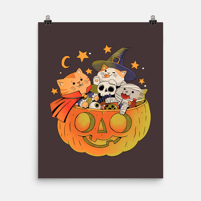 Pumpkin And Cats-None-Matte-Poster-ppmid