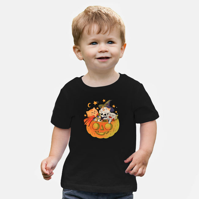 Pumpkin And Cats-Baby-Basic-Tee-ppmid