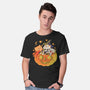 Pumpkin And Cats-Mens-Basic-Tee-ppmid