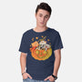 Pumpkin And Cats-Mens-Basic-Tee-ppmid