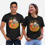 Pumpkin And Cats-Unisex-Basic-Tee-ppmid