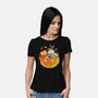 Pumpkin And Cats-Womens-Basic-Tee-ppmid