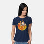 Pumpkin And Cats-Womens-Basic-Tee-ppmid