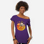 Pumpkin And Cats-Womens-Off Shoulder-Tee-ppmid