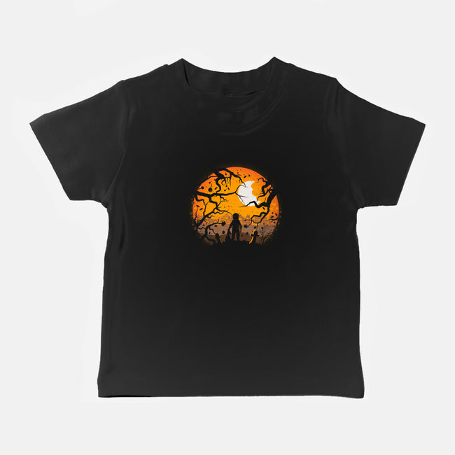 Tricking And Treating-Baby-Basic-Tee-rocketman_art