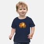 Tricking And Treating-Baby-Basic-Tee-rocketman_art