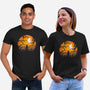 Tricking And Treating-Unisex-Basic-Tee-rocketman_art