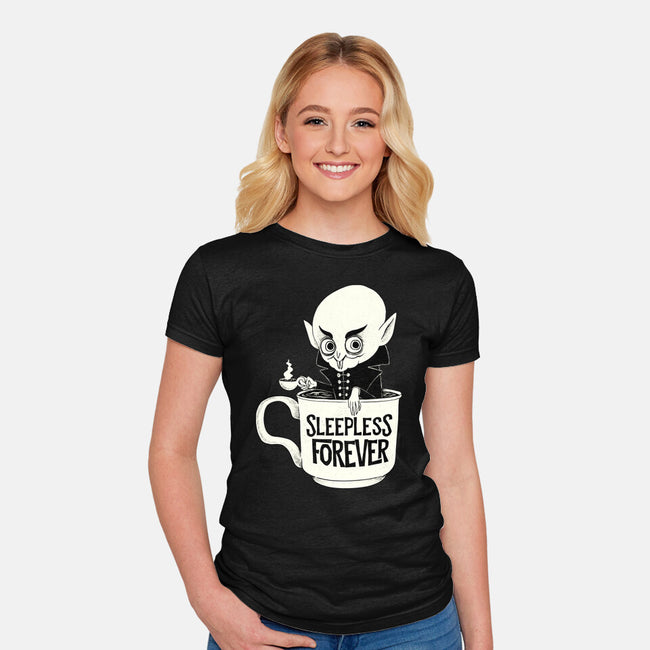 Nosferatu And Coffee-Womens-Fitted-Tee-ppmid