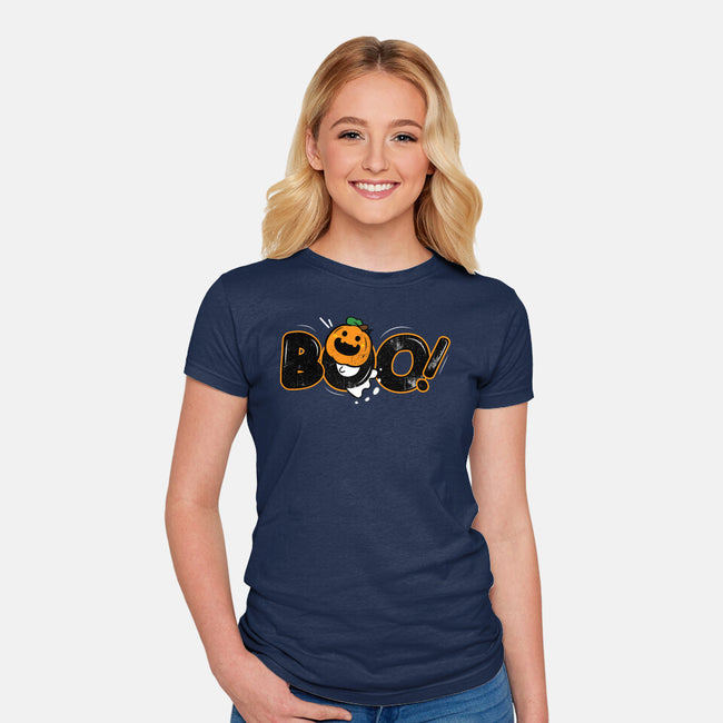 Boo Pumpkin Head-Womens-Fitted-Tee-bloomgrace28