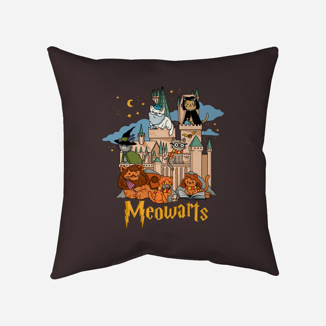 Meowarts-None-Removable Cover-Throw Pillow-ppmid