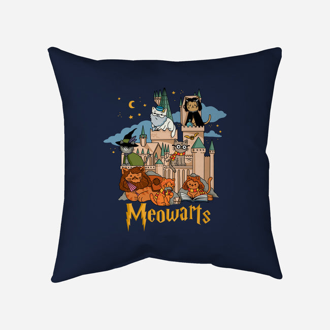 Meowarts-None-Removable Cover-Throw Pillow-ppmid