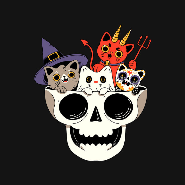 Skull And Spooky Cats-None-Matte-Poster-ppmid