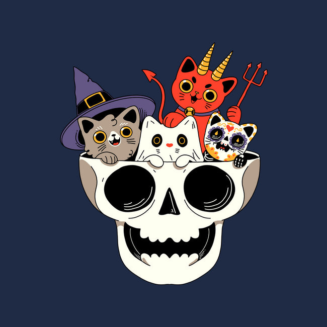 Skull And Spooky Cats-None-Glossy-Sticker-ppmid