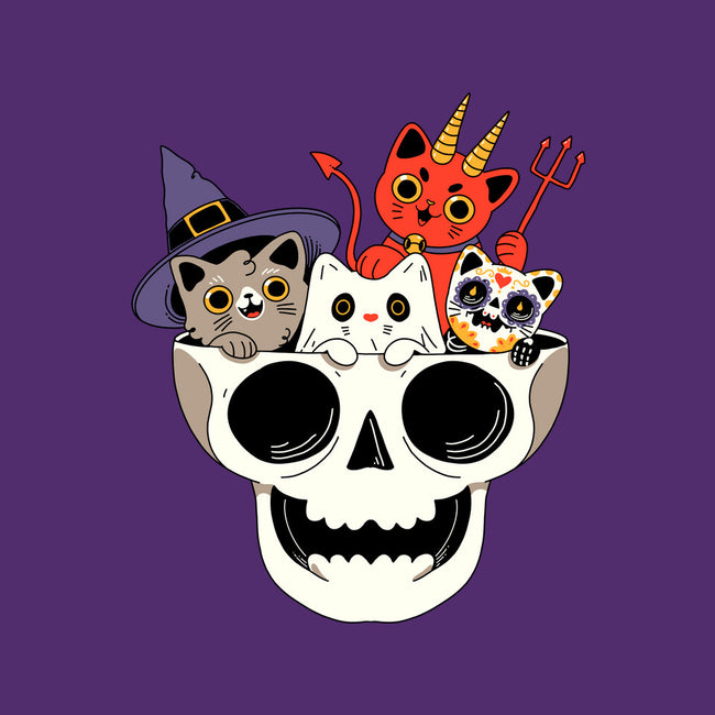 Skull And Spooky Cats-None-Matte-Poster-ppmid