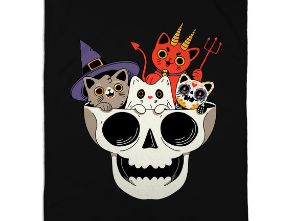 Skull And Spooky Cats