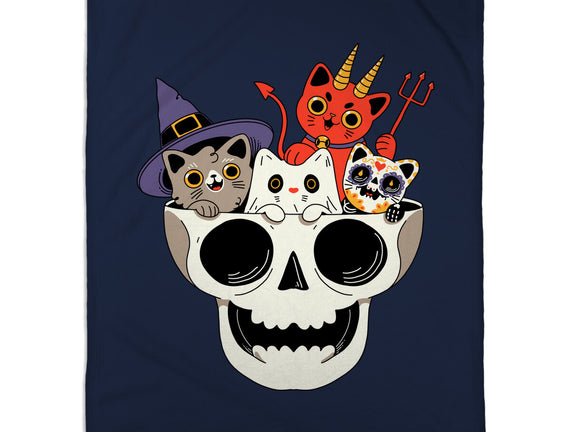 Skull And Spooky Cats