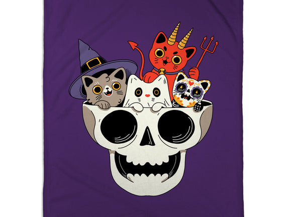 Skull And Spooky Cats