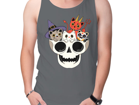 Skull And Spooky Cats