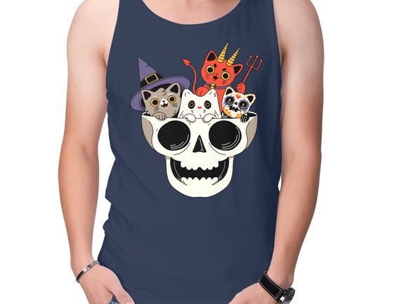 Skull And Spooky Cats