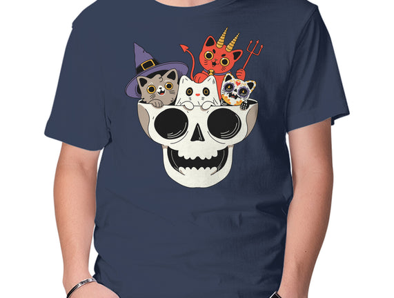 Skull And Spooky Cats