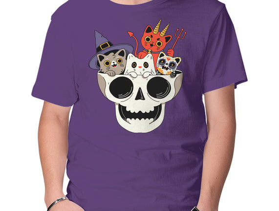 Skull And Spooky Cats