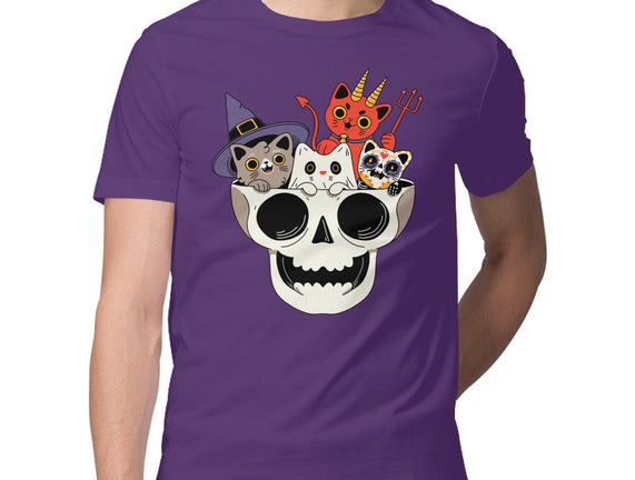 Skull And Spooky Cats