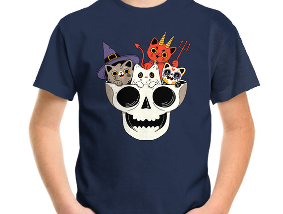 Skull And Spooky Cats