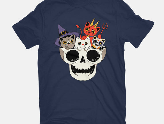 Skull And Spooky Cats