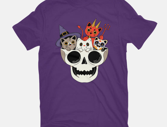 Skull And Spooky Cats