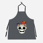 Skull And Spooky Cats-Unisex-Kitchen-Apron-ppmid