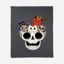 Skull And Spooky Cats-None-Fleece-Blanket-ppmid