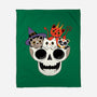 Skull And Spooky Cats-None-Fleece-Blanket-ppmid